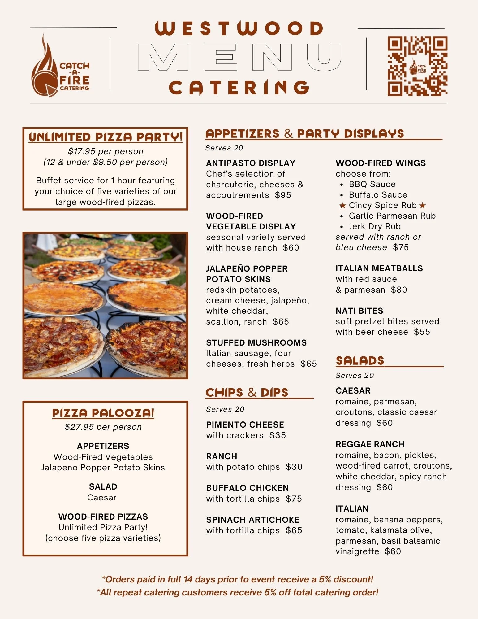 WESTWOOD Catering & Events — Catch-a-Fire Pizza